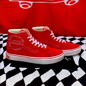 Vans ComfyCush Sk8-Hi (Distort) Racing Red